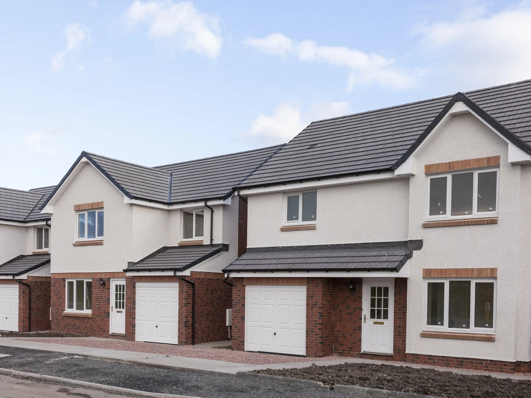 Exterior Painting Preston - Rose Decor - New build row with white smooth render